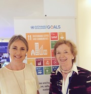 Sophie Howe, Chair of NIFG at the UN High Level Political Forum in New York, July 2018